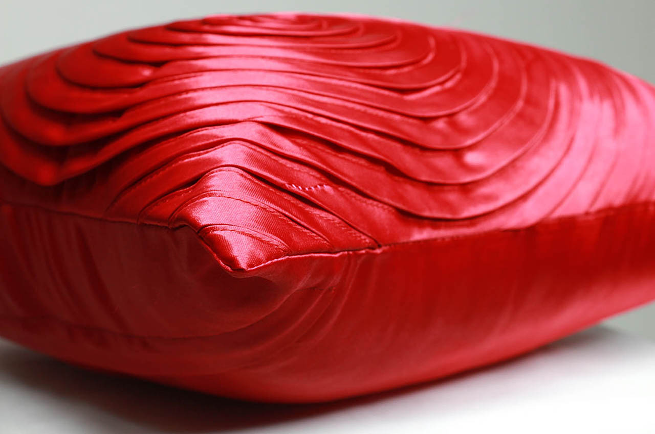 Geometric Crimson Cushion 1Pc